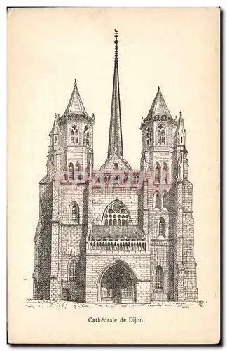 Dijon - Cathedrale de Dijon - Illustration - Cartes postales