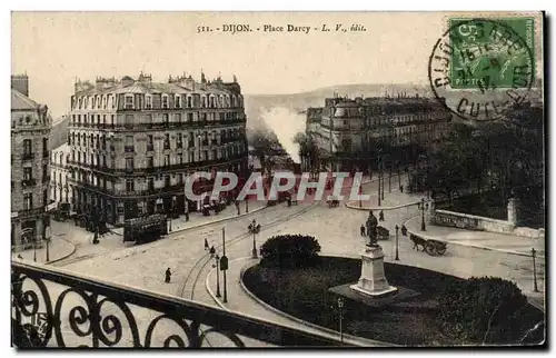 Dijon - Place Darcy - Cartes postales Train