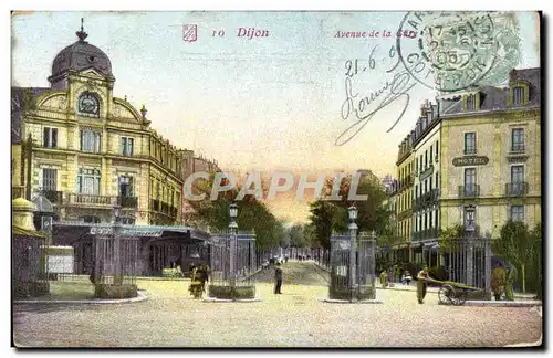 Dijon - Avenue de la Gare - Ansichtskarte AK