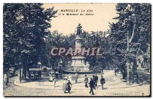 Marseille - Les Allees - Blue Tint- Monument des Mobiles - Cartes postales -