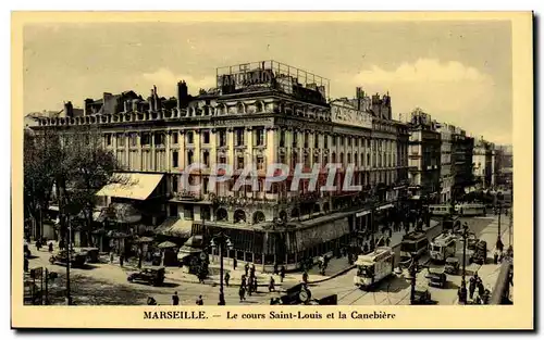 Marseille - Le cours Saint Louis et la Canebiere - Ansichtskarte AK -