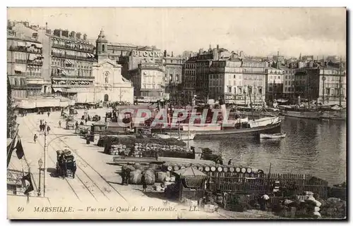 Marseille - Vue sur le Quai de la Fraternite - Ansichtskarte AK