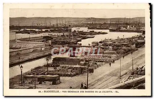 Marseille - Vue Generale des Bassins de la Joliette - Ansichtskarte AK