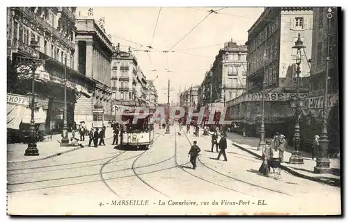 Marseille - La Cannebiere - Vue du Vieux Port - Ansichtskarte AK