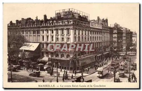 Marseille - Le Cours Saint Louis et la Cannebiere - Ansichtskarte AK