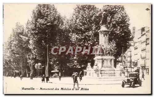 Marseille - Monument des Mobiles et les Allees - Ansichtskarte AK