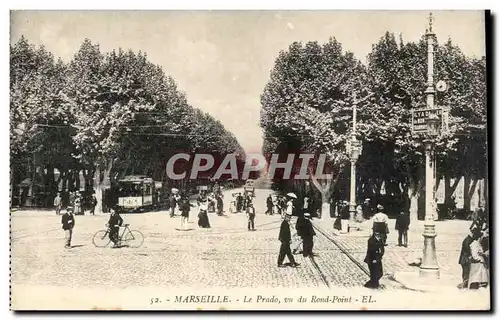 Marseille - Le Prado - Vu du Rond Pont - velo - bicycle - Ansichtskarte AK