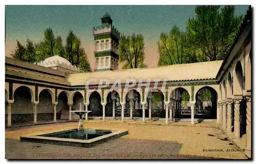 Marseille - Exposition Coloniale Palais de l&#39Algerie la cour Cartes postales