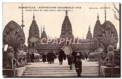 Marseille - Exposition Coloniale - Grand Palais de l&#39Indo Chine - Ansichtskarte AK