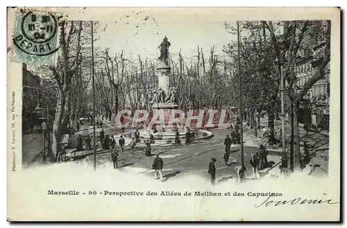 Marseille - Perspective des Allees de Meilhan et des Capucines - Ansichtskarte AK