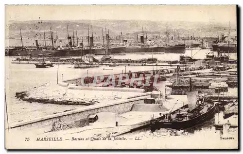 Marseille - Bassins et Quais de la Joliette - Ansichtskarte AK