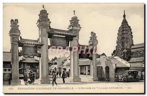 Marseille - Exposition Coloniale 1922 - L&#39Entree du Village Annamite Annam Cartes postales