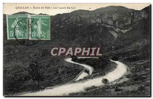 Quilan - Route de Foix - Cartes postales