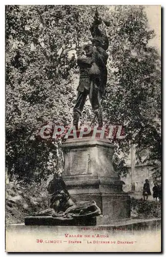 Limoux - Statue - Cartes postales Lion