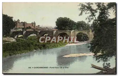 Carcassone - Pont Vieux et la Cite - Ansichtskarte AK