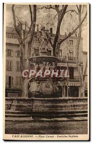 Carcassone - Place Carnot - Fontaine Neptune - Cartes postales