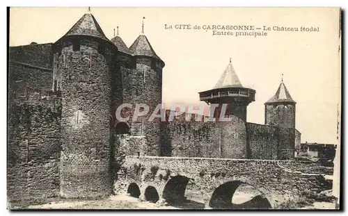 Carcassonne - Le Chateau feodal - Entree Principale - Cartes postales