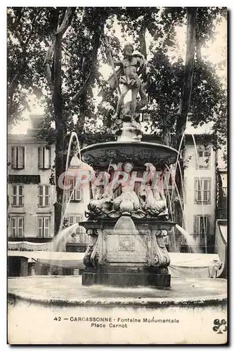 Carcassonne - Fontaine Monumentale - Place Carnot - Cartes postales