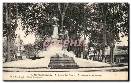 Carcassonne - Le Jardin des Plantes Monument Omer Sarraut - Cartes postales