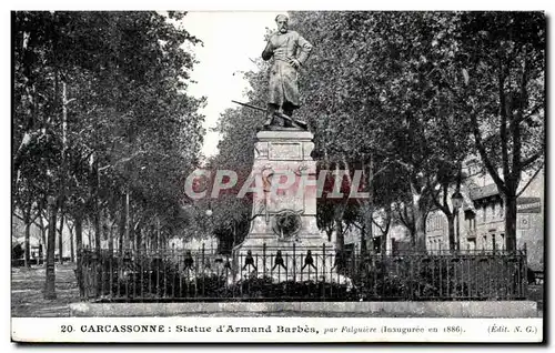 Carcassonne - Statue d&#39Armand Barbes - Cartes postales