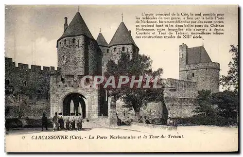 Carcassonne - La Porte Narbonnaise et la Tour du Tresaut Soldats militaria - Cartes postales