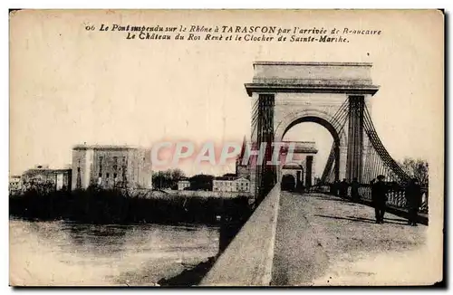 Tarascon - Le Pont suspendu sur le Rhone - Cartes postales