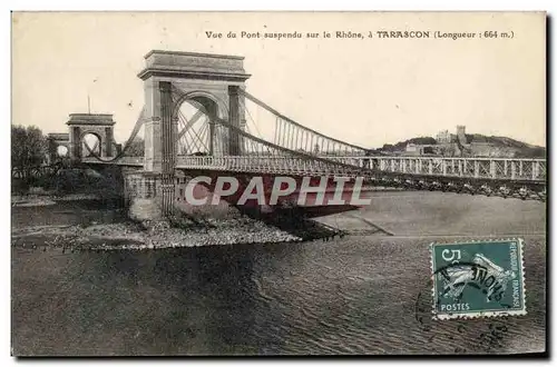 Tarascon - Vue du Pont Suspendu sur le Rhone - Ansichtskarte AK