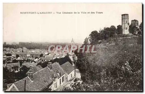 Montfort - L'Amaury - Vue Generale de la Ville et des Tours - Cartes postales