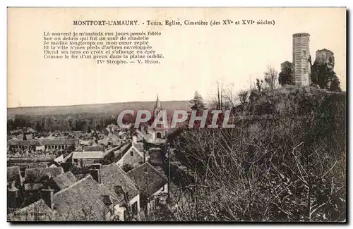 Montfort - L&#39Amaury - Tours - Eglise - Cimetiere - Ansichtskarte AK