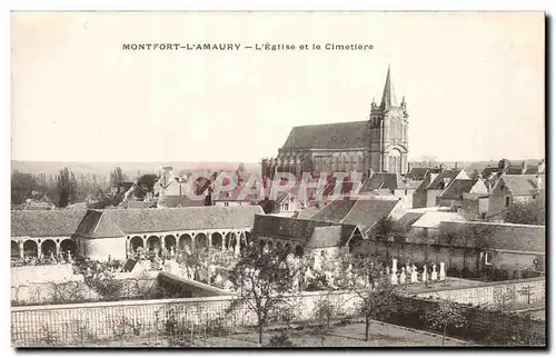 Montfort - L&#39Amaury - L&#39Eglise et le Cimetiere - Ansichtskarte AK