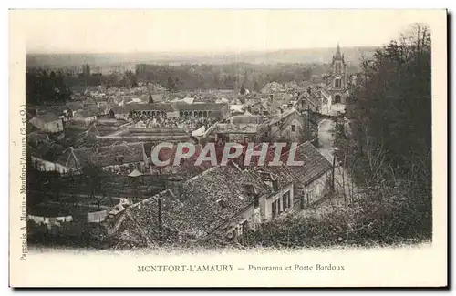 Montfort - L&#39Amaury - Panorama et Porte Bardoux - Ansichtskarte AK