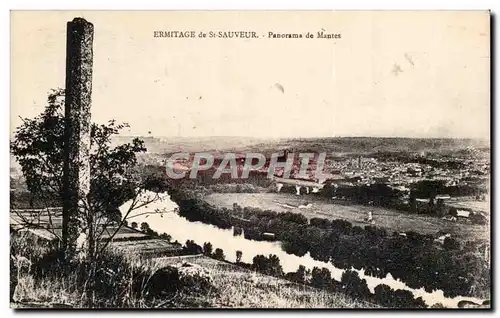 Ermitage de Saint Sauveur - Panorama de Mantes Ansichtskarte AK