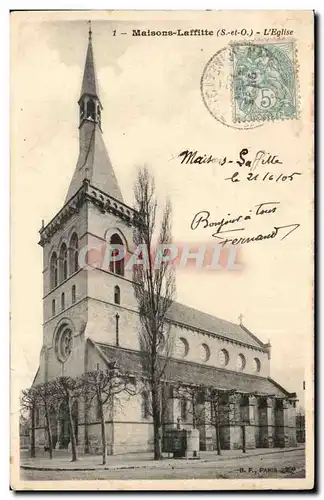 Maisons - Laffitte - L&#39Eglise Cartes postales