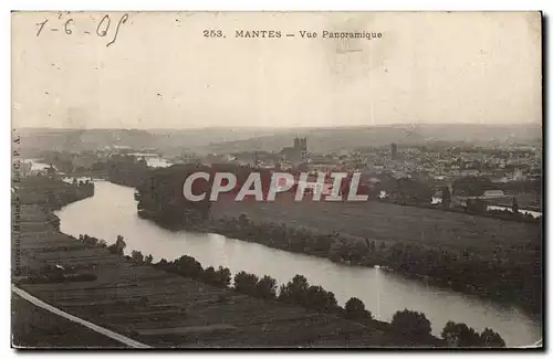 Mantes - Vue Panoramique Ansichtskarte AK