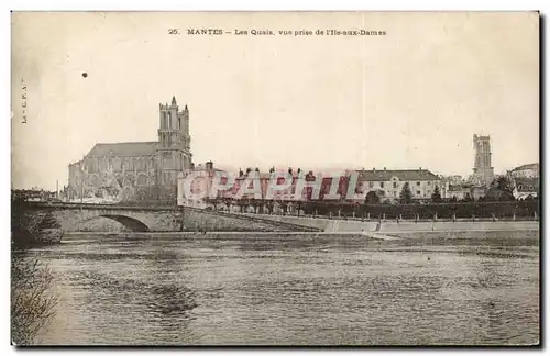 Mantes la Jolie - Les Quais vue prise de l&#39Ile aux dames - Ansichtskarte AK