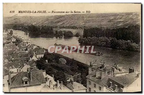 Mantes la Jolie - Panorama sur la Seine - Cartes postales