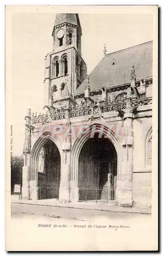 Poissy - Portail de l&#39Eglise Notre Dame - Ansichtskarte AK