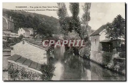 Tonnerre - Vue prise du Pont Saint Vallier sur le bras de l&#39Armancon - usine electrique - - Ansichtskarte AK