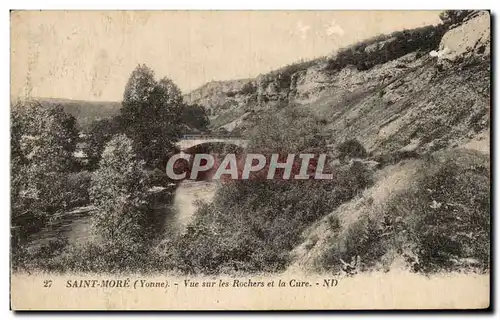 Saint More - Vue sur les Rochers et la Cure - Cartes postales