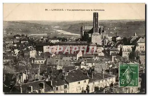 Limoges - Vue Panoramique vers la Cathedrale - Ansichtskarte AK