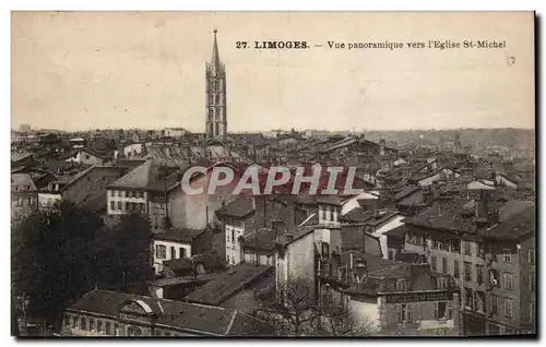 Limoges - Vue Panoramique vers l&#39Eglise Saint Michel - Cartes postales
