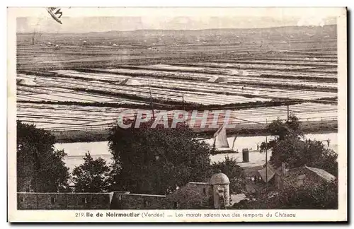 Ansichtskarte AK Ile de Noirmoutier Les marais salants vus des remparts du chateau