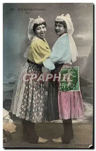 Cartes postales Aux sables d&#39olonne Zut ! Folklore Costume Coiffe