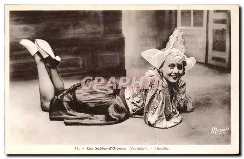 Cartes postales Sables d'olonne Florette Foklore Costume