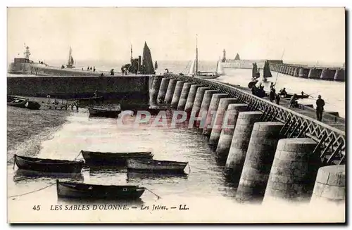 Cartes postales Les Sables d'olonne Les jetees
