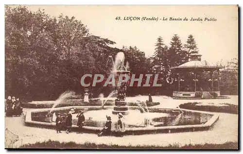 Cartes postales Lucon Le bassin du jardin public