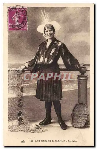 Cartes postales Les Sables d'olonne Sablaise Folklore Costume