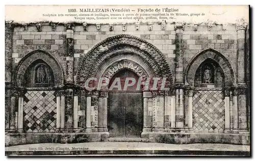 Cartes postales Maillezais Facade de l'eglise