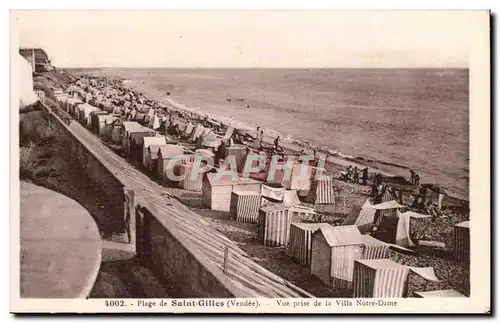 Cartes postales Plage de Saint Gilles Vue prise de la Villa Notre Dame