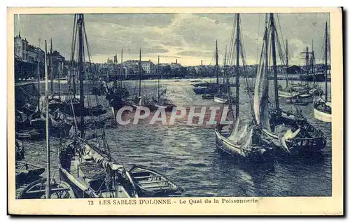 Ansichtskarte AK Les Sables d&#39olonne Le quai de la poissonnerie